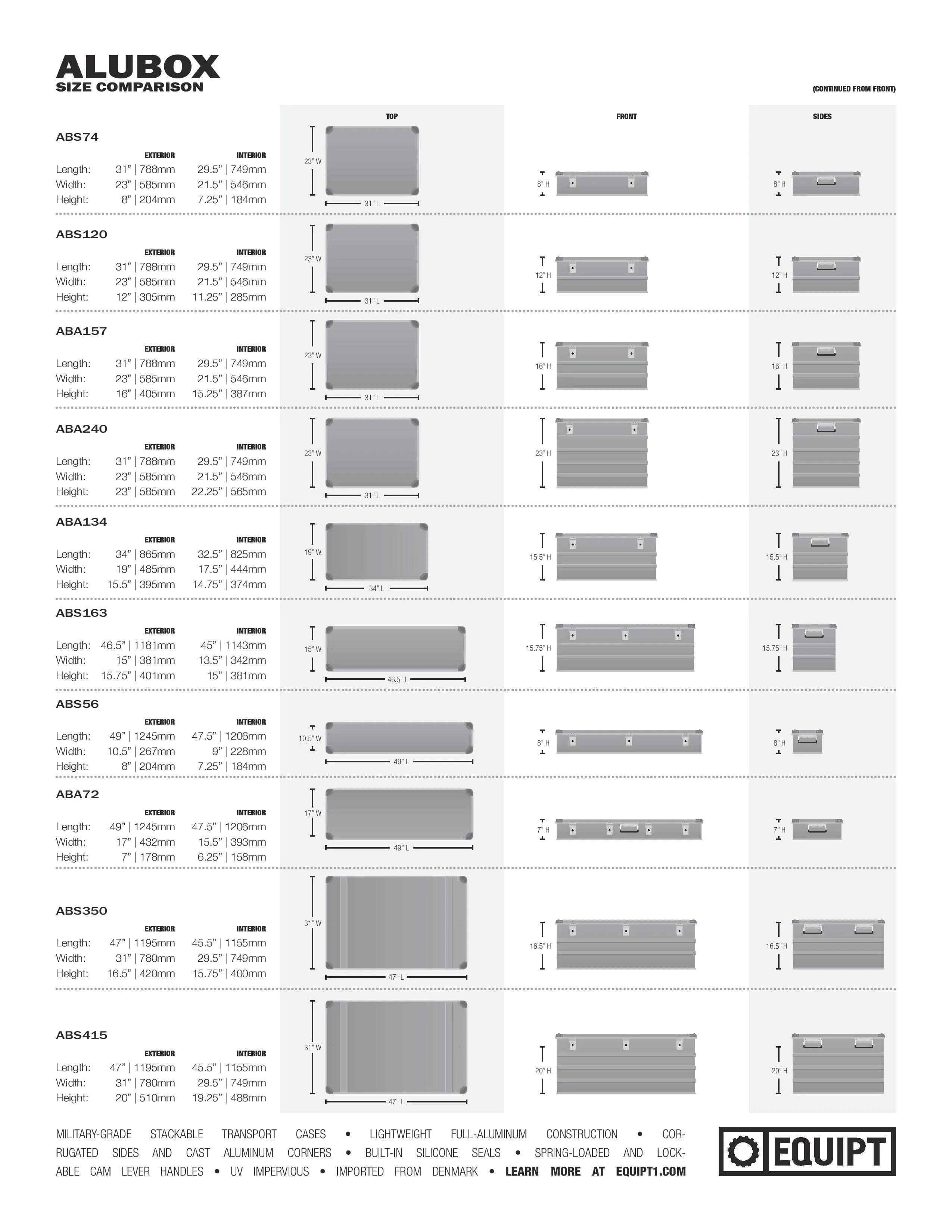 Alu-Box Aluminum Stackable Cases (Multiple Sizes)