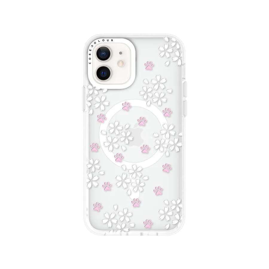 iPhone 12 Cherry Blossom Paw Phone Case MagSafe Compatible