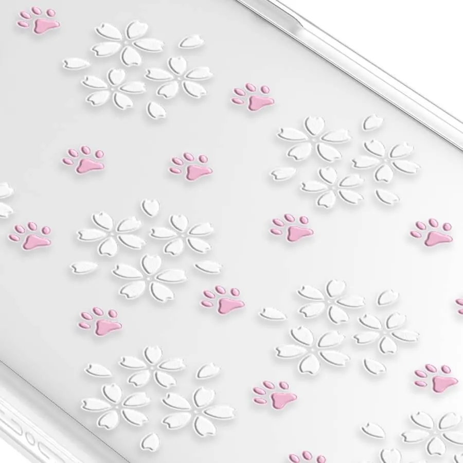 iPhone 12 Cherry Blossom Paw Phone Case MagSafe Compatible